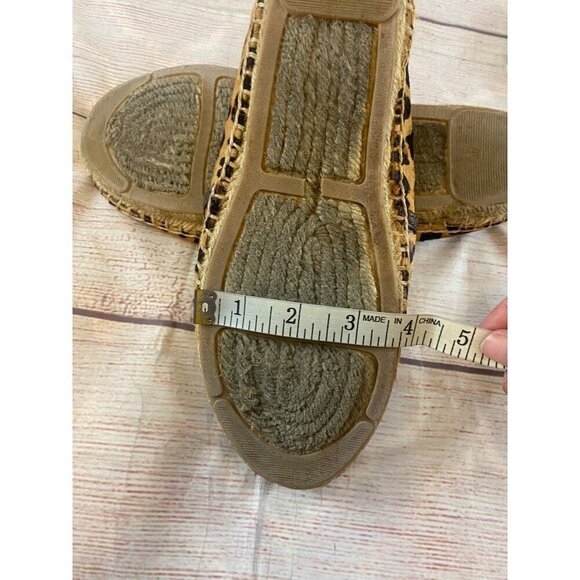 Tory Burch Women's Pony Hair Leopard Oscelot Espadrille Flats - 9 1/2 - Picture 10 of 10